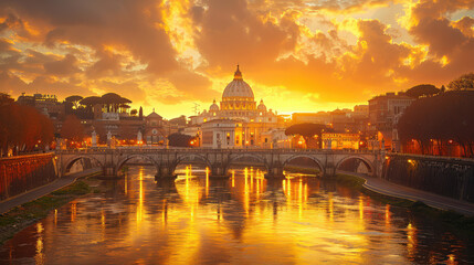 Fototapeta premium Capture the grandeur of Vatican City, Vatican City created with Generative AI technology