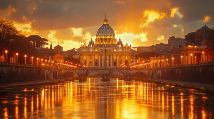 Fototapeta premium Capture the grandeur of Vatican City created with Generative AI technology