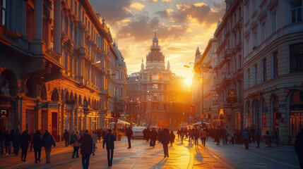 Obraz premium Capture the grandeur of Vienna, Austria created with Generative AI technology