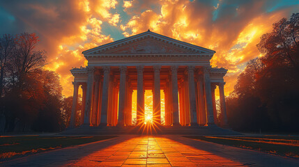 Obraz premium Capture the grandeur of Vilnius, Lithuania created with Generative AI technology