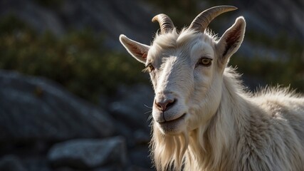 Fototapeta premium goat on a farm