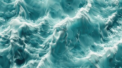 Naklejka premium Blue Ocean Waves Close Up