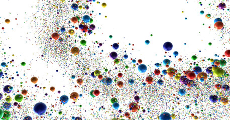 silver confetti explosion festive background