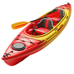 Colorful boat isolated on a transparent background