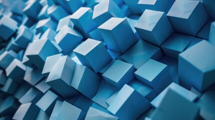 Obraz premium Blue cube stack