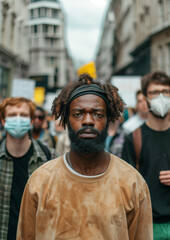 Diverse People Protesting on the Streets