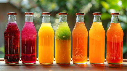 Fresh vegetables and fruits smoothies juice for healthy eating
