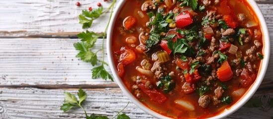 American hamburger cabbage soup
