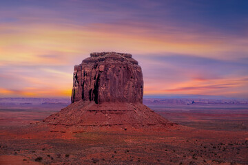Monument Valley at sunset  in Arizona, USA,  