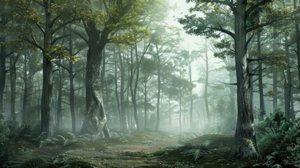 Fototapeta premium Misty Forest