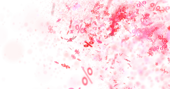 percent rain shopping digital in 3d.