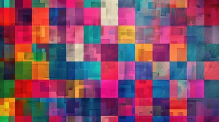 Abstract Multicolored Checkered Pattern for Modern Design Concept