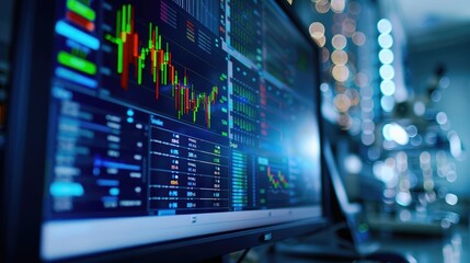 Close-up of a computer screen displaying scientific data