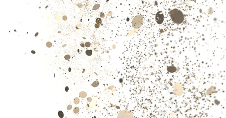 Dazzling Delight: Mesmerizing 3D Illustration of Glittering gold Confetti