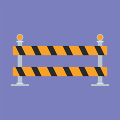 Traffic road block barrier icon vector. Traffic Barrier vector icon. Road Barrier icon illustration