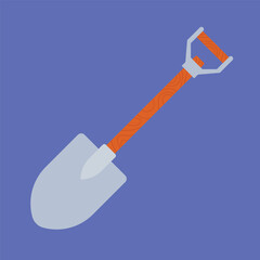 Shovel Illustration vector icon. Shovel tool illustration Building tool icon. Shovel dirt