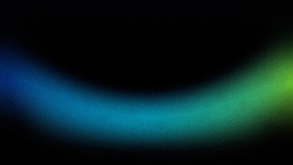 Dark green blue gradient background with green and blue lights on a grainy black backdrop, with a noise texture effect