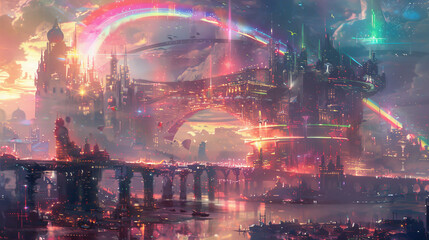 space in the night lgbtq+ pride rainbow gay winter generative art