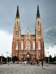 Fototapeta premium details of the silver cathedral ciudad la plata