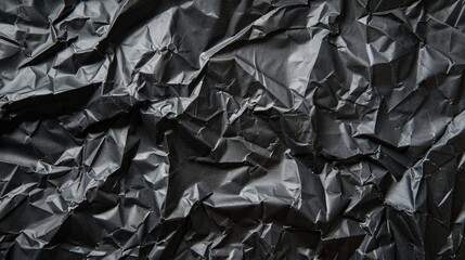 Background of crumpled black paper