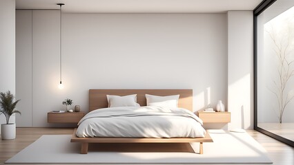  bedroom interior white Minimalistic 