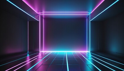 Futuristic technology neon light background