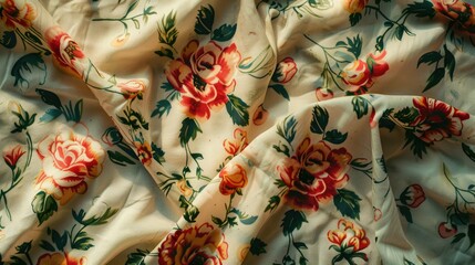 I captured a photo of the floral pattern on my bedroom s bedsheet