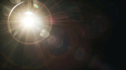 A bright sunbeam is shining through a window, casting a warm glow on the room, lens flare effects for overlay designs