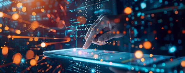 Digital Collaboration in Action - Business Professional Using Stylus on Smartphone Business App