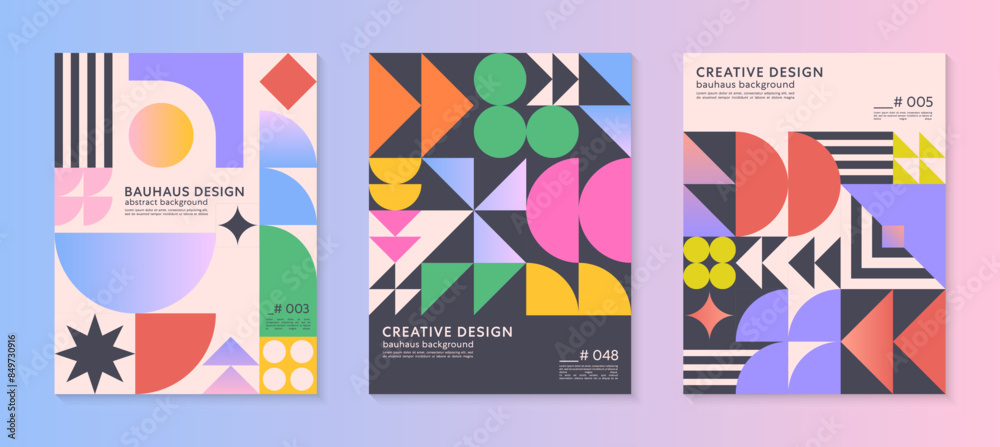 Wall mural abstract geometric pattern backgrounds with copy space for text.trendy minimalist geometric designs 