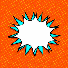 Comic blank text speech bubbles in pop art style vector illustration