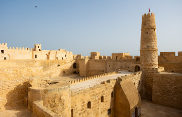 Fortress Ribat Hartem, one of the oldest and largest structures in North Africa, Monastir. Tunisia