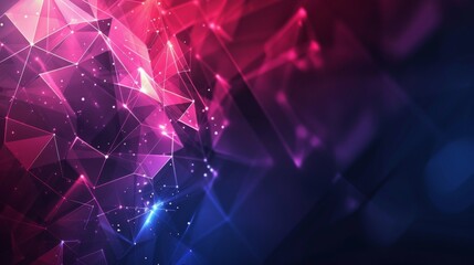 An abstract representation of a polygonal network with a focus on connectivity, data transfer, and the essence of modern digital communications