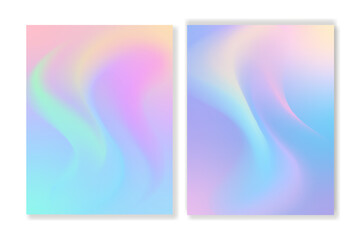 Set of 2 vector gradient backgrounds with abstract wavy texture. For covers, wallpapers, branding and other projects. You can use a grainy texture for any of the gradients.
