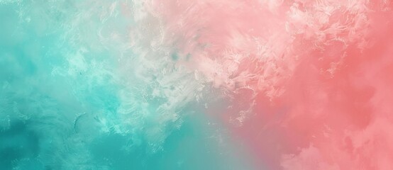 Obraz premium Turquoise, pink and white background with an abstract texture, blending together to create a dreamy, ethereal effect. This versatile background is perfect for a variety of projects