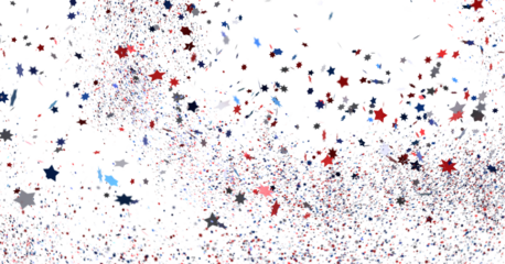 stars confetti on american independence day