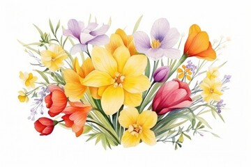 Fototapeta premium Flower plant white background inflorescence.