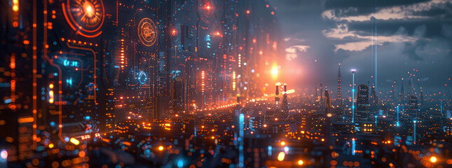 Obraz premium 5g technology, futuristic.generative ai