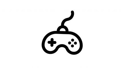 Gamepad animated icon with alpha ch annel. Perfect for project and Explainer Video
