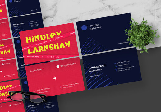 Red And Blue Creative Business Card