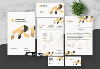 Brown And White Business Stationery - Powered by Adobe