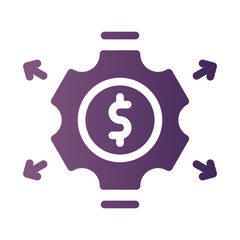 diversification flat gradient icon