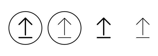 Upload icon set. load data symbol