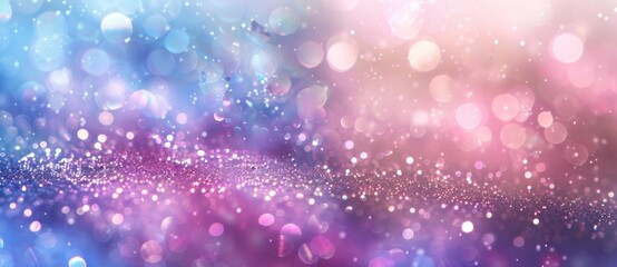 Sparkling blue and pink glitter background with defocused lights, perfect for celebrations and festive designs. Vintage, romantic feel ideal for holiday projects