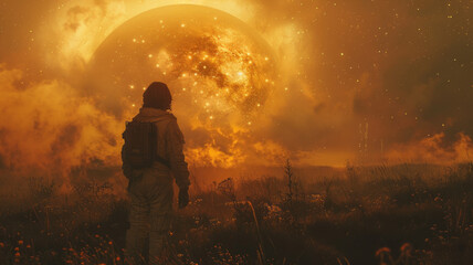 Obraz premium a video still of a movie about a hopeful future for mankind,generative ai