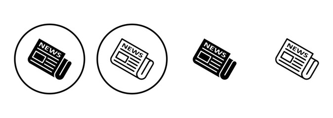 Fototapeta premium Newspaper icon set. news paper vector sign