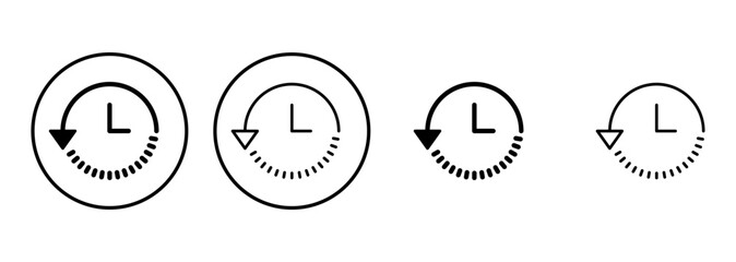 History icon set. recent event history