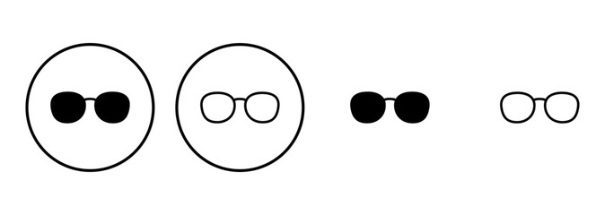 Glasses icon set. Glasses vector icon