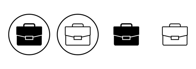 Briefcase icon set. suitcase icon. luggage symbol.