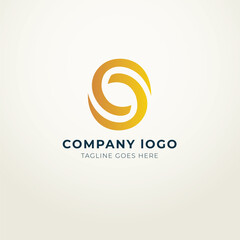 O logo flat design modern royal concept 